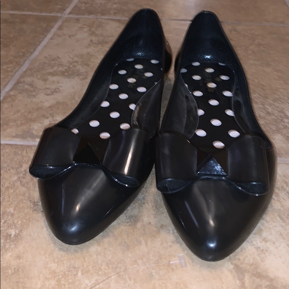 Kate Spade Jelly Flats Women Black Size 9